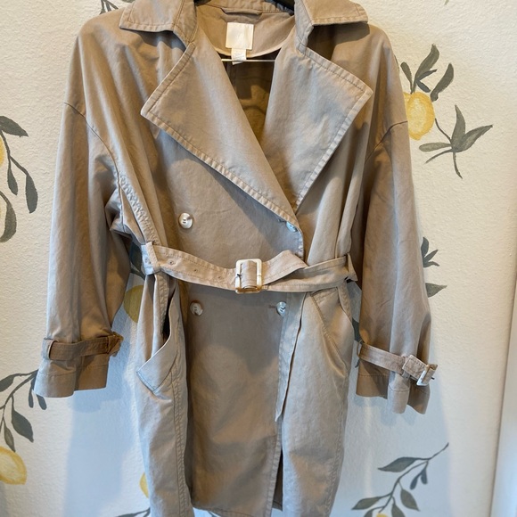 H&M khaki trendy trench coat - Picture 3 of 10